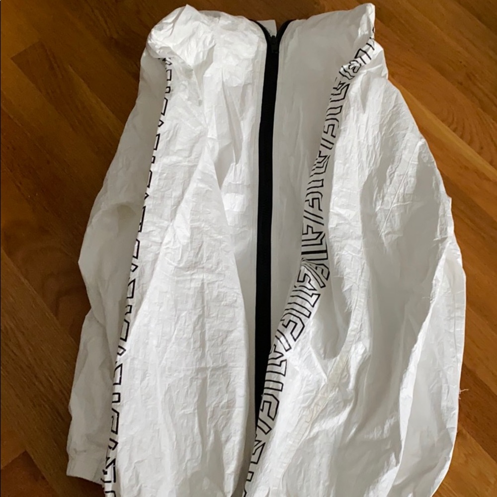white LF windbreaker